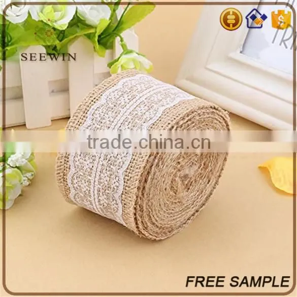 Top Quality Natural Jute Material Burlap Celebrate it Ribbon photo-2