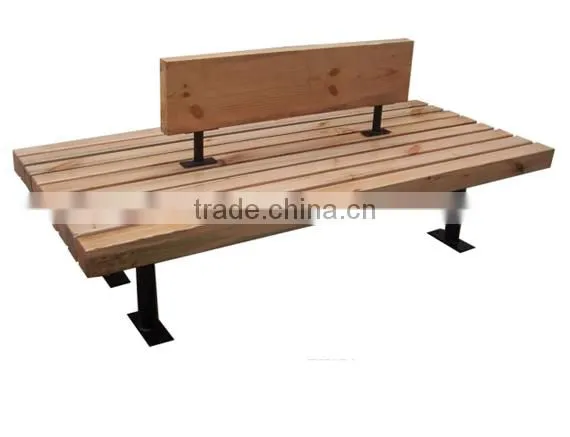 Outdoor Garden Double Backrest Wooden Benches photo-2
