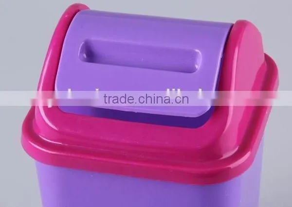 Square Plastic Trash Can/Rubbish Bin Household Garbage Can photo-2