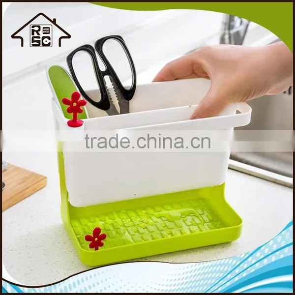 NBRSC Kitchen Plastic Rack Organizer Caddy Storage Sink Utensils Holders photo-5