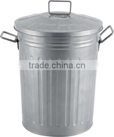 Colorful Galvanized Metal Garbage Can Trash Can Waste Bin photo-4