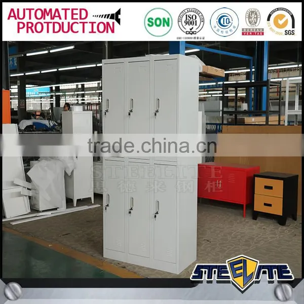 Cheap Staff Lockers Steel Clothing Cabinet 6 Door Metal Locker photo-3