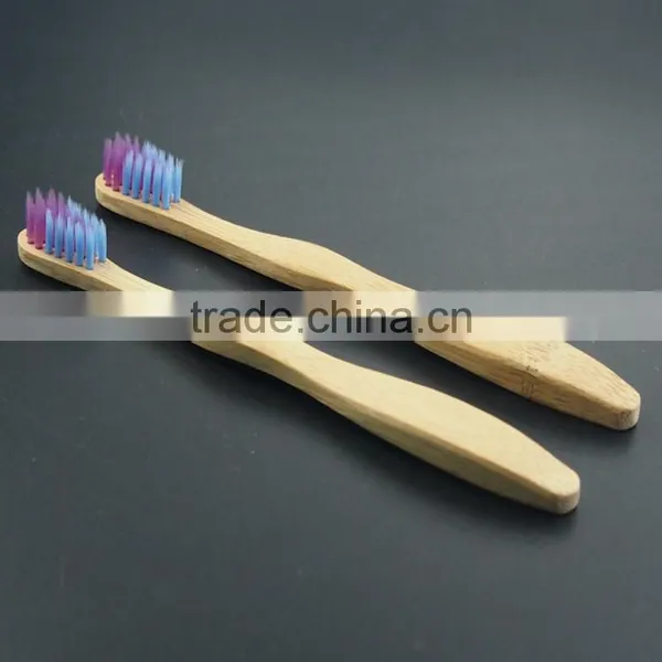 Blue Protect Crystal-like Handle Kids Wonderful Bamboo Toothbrush photo-5