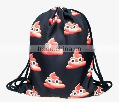Drawstring Backpack Tote School Bag Bookbags Sport Pack String Bags 3D Designs photo-2