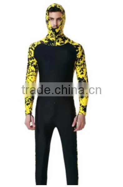 Semi-dry Suit Full Long Sleeves Diving Wetsuit With Hat Kayak Suit