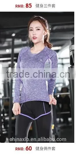 2017 Sport Exercise Suit Yoga Gym Wear Women Athletic Clothing Women Sportswear Fitness Set Yoga Clothing Shirt + Pant photo-4