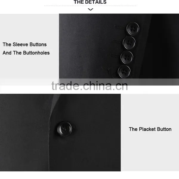 2016 Latest Design Mens Business Suit Dark Navy Suits photo-6