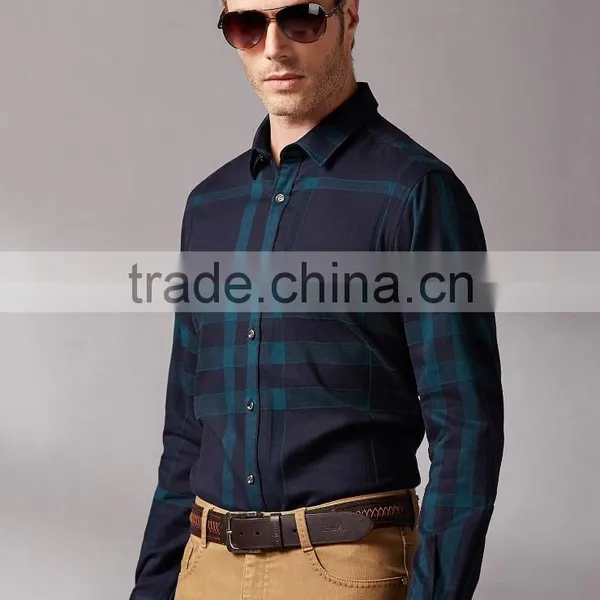 Egyptian Cotton Plaid Men Shirt SHL101 photo-2