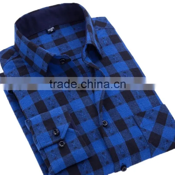 Mens Casual Plaid Shirts Comfort Soft Leisure Flannel Cotton Shirt photo-4