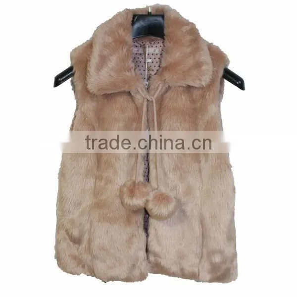 2014 Fox Fur Coat Ladies Wool Winter Vest photo-2