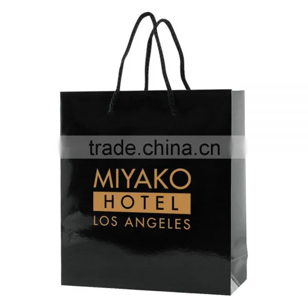 Gloss Laminated Eurotote Shopping Bag - Features Cardboard Bottom, Dimensions Are 6" x 3.5" x 6.5" and Comes With Your Logo.