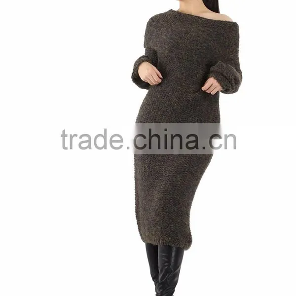 Spring Autumn Women Sexy Sweater Dresses Winter Christmas Long Sweaters Knitted Thick Warm Sweater and Pullovers Burderry Jumper photo-6