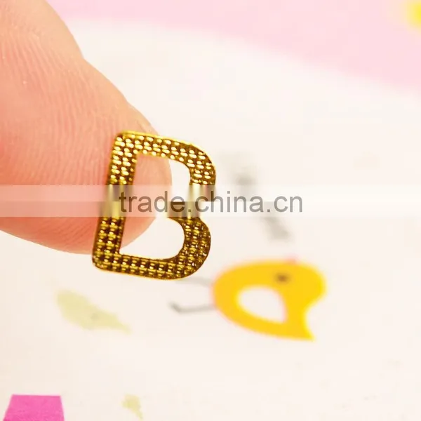 Custom Gold Stamp Sticker Cheap Alphabet Shape Sticker DIY Creative Sticker photo-5