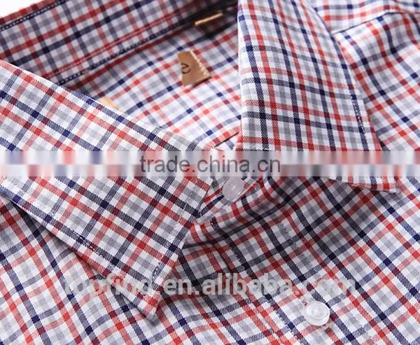 China Direct Factory Customise 100% Cotton Check Pattern Latest Formal Shirt Designs for Men photo-2