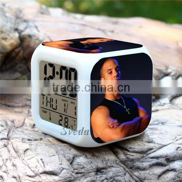 (Hot Movie) Hot Gift 2015 New Fast & Furious LED Digital Clock Alarm Clock Mini Clock photo-5