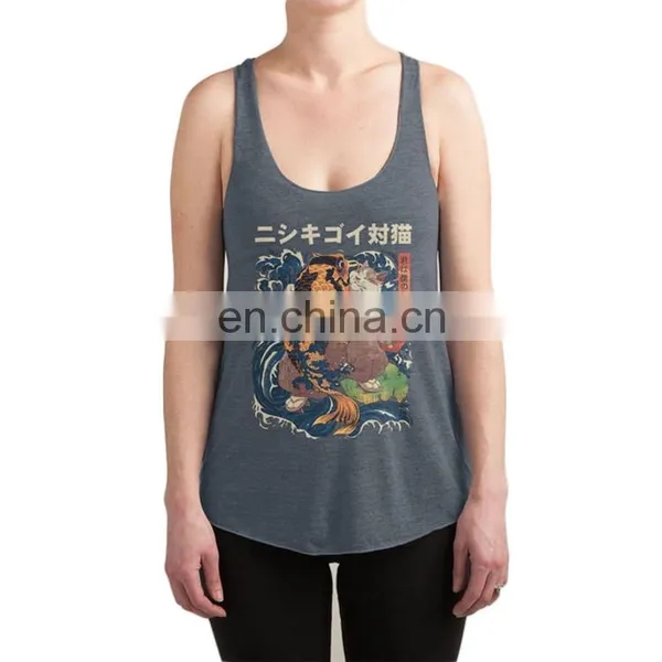 OEM Woman Clothing 2017 Latest Summer Design Yoga Sports Gym Stringer Tank Top Custom Designn in Bulk photo-4