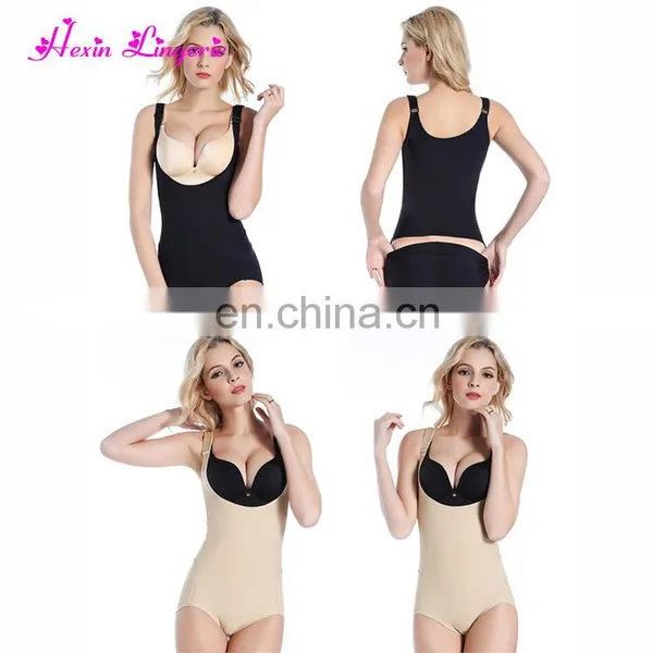 Plus Size Firm Control Open Bust One Piece Bodysuit photo-2