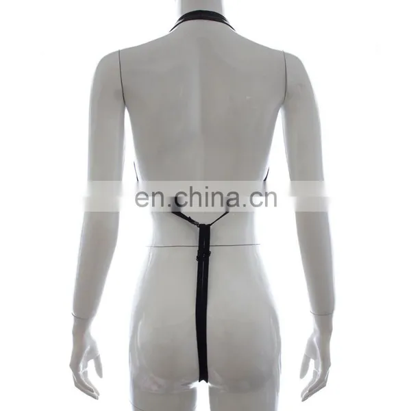 Black Fetish Bodysuit Clubwear Sexy Costume Latex Catsuit Manufacturer photo-3