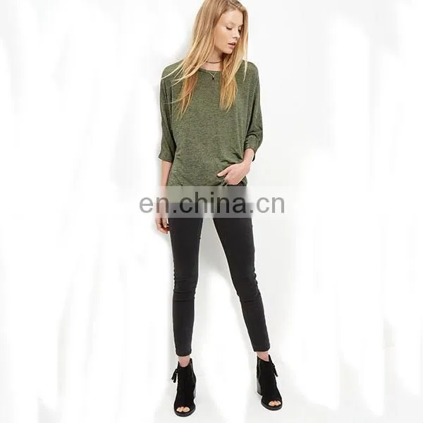 Autumn Apparel Women Clothes Long Sleeve Plus Size T Shirt Blank T-shirt photo-3