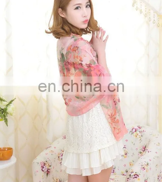Popular Summer Scarf Fashion Style Chiffon Sillk Scarf photo-3
