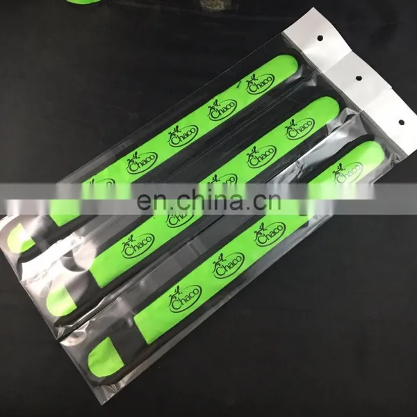 Battery Replaceable Glow in Dark Night Running Safety Night Mix Colors Nylon LED Slap Bracelet photo-6