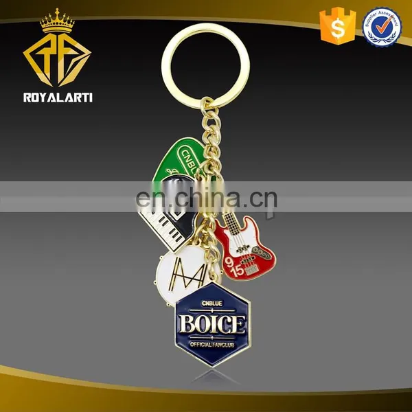 Shiny Gold Security Metal Keychain With Hard Enamel Color photo-6