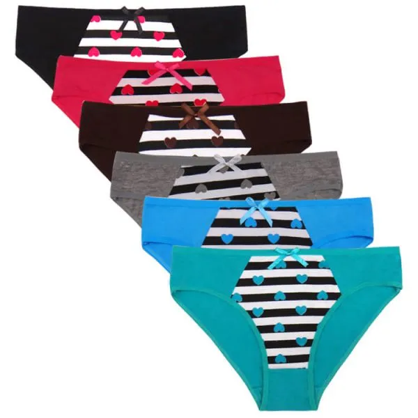 Yun Meng Ni Sexy Underwear Front Heart Printed Ladies Briefs Ultra Soft Cotton Women's Panties photo-4