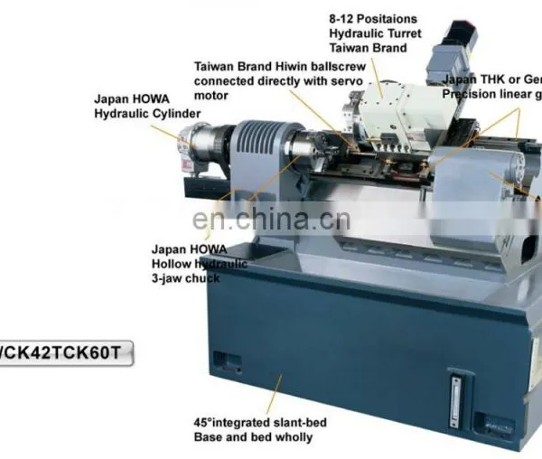 CK48T 45 Degree Slant Bed CNC Lathe for Thread Cutting photo-3