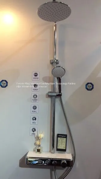 IT-P011 Luxury Bathroom Shower Systems With Platform Chrome Colour 3 Functions Rain Shower Foshan Supplier