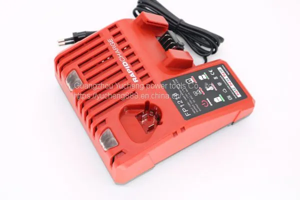 12V/14V/18V 4A Dual Bay Simultaneous Rapid Charger With USB for Milwaukee M12/M14/M18