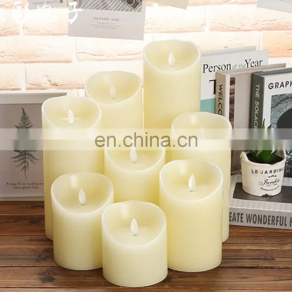 2020 Flameless 3 AAA BATTERY OPERATED Led Pillar Candles photo-2