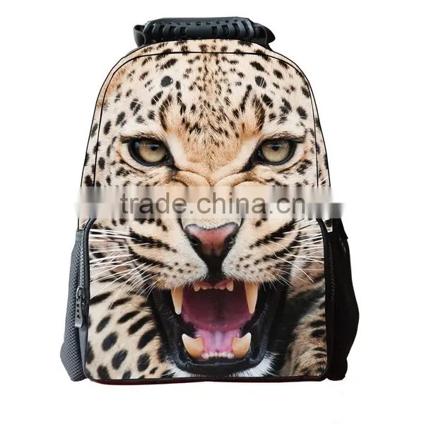 3D Unisex School Backpack Bags 3D Animal Print Felt Fabric Hiking Daypacks photo-2