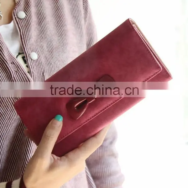 Fashional Trendy and Popular Pu Leather Butterfly Bow Wallet Purse Cartera Para Dama de Calidad Carteira photo-6