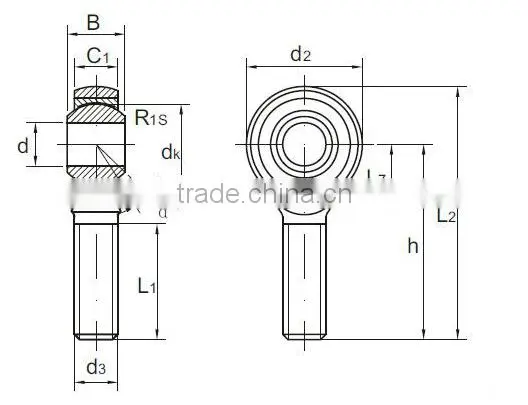 Pillow Ball Rod End Bearing, Female, Stainless Steel,Nylon Race photo-6