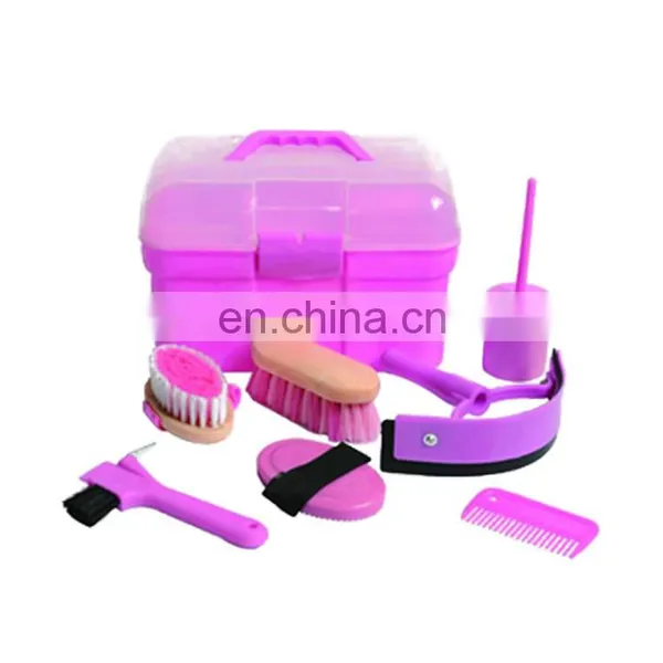 Horse Grooming Kit Horse Brush Set Wooden Plastic Back