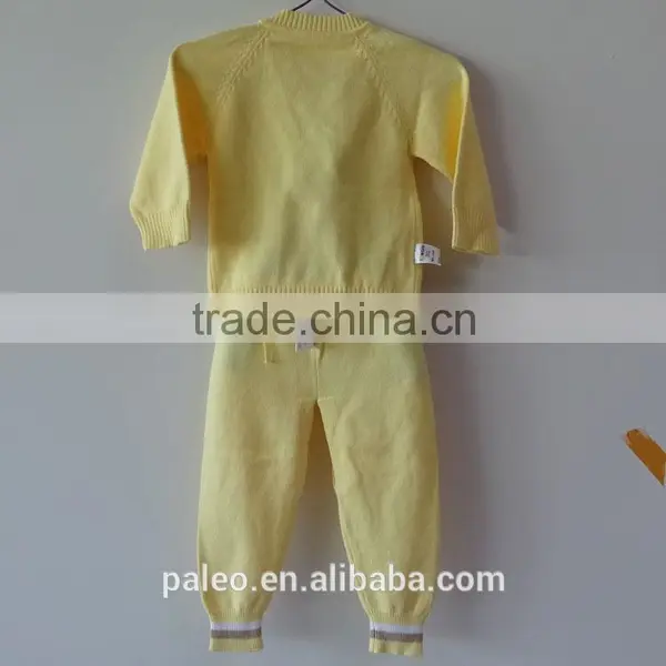 New Born Baby Knitted Designs Lacing Sweater Twinsets photo-2