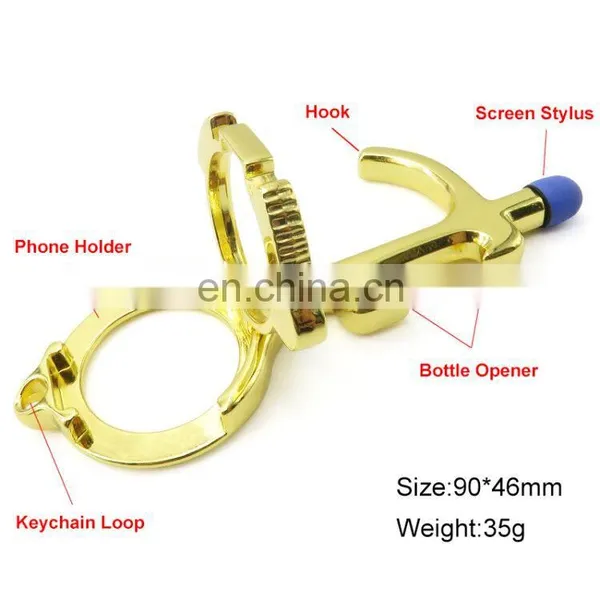 Multi-Tool Phone Stents Hands Free Touchless No Touch Screen Stylus Door Opener Keychain With Bottle Opener photo-5