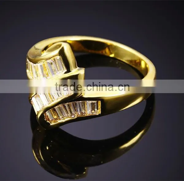 Simple Vintage Classic Costume Jewelry Hot Wedding Band Channel Setting CZ Ring photo-4