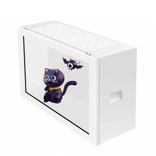 32-inch, 43-inch, and 55-inch lcd transparent display cabinets with 3d virtual interactive touch screens for product display