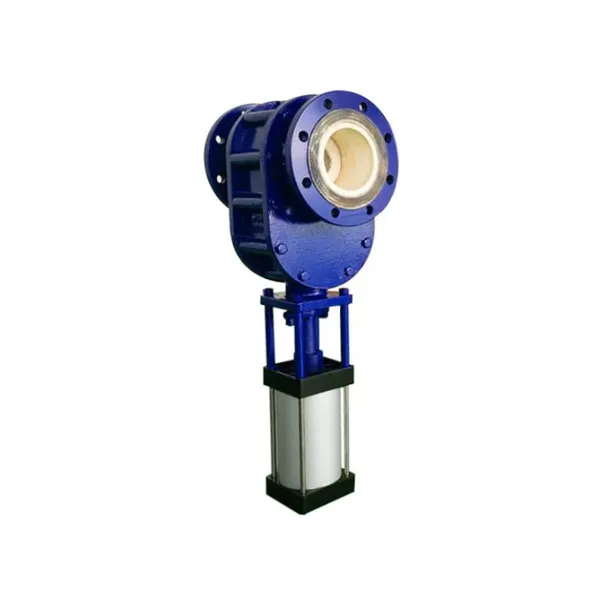 Manufacturer Direct Sales Pneumatic Ceramic Double Gate Valve Pneumatic Flange Gate Valve photo-3