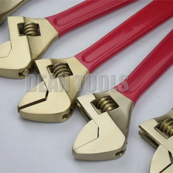 Non Sparking Adjustable WrenchPVC Handle WrenchExplosion Proof WrenchIndustrial Maintenance Tools Aluminum Bronze Wrench photo-2