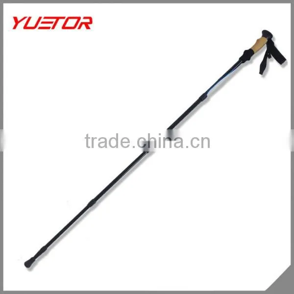 4 Sections Inner Lock With Anti-shock Carbon Fiber Hiking Stick photo-2