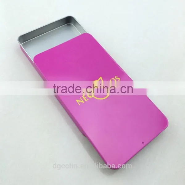 Dongguan Food Grade Small Metal Sliding Lid Tin Box photo-2