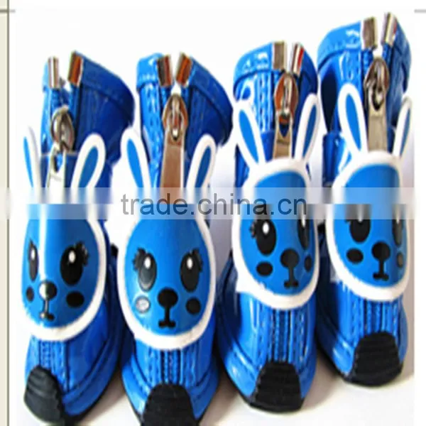 Creative New PU Leather Bunny Pet Boots Teddy Snow Boots Puppies Shoes photo-6
