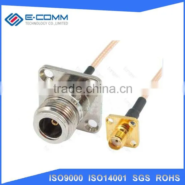 China Supplier N Female 4-hole Panel to SMA Male RA Pigtail Cable RG405.086 photo-2