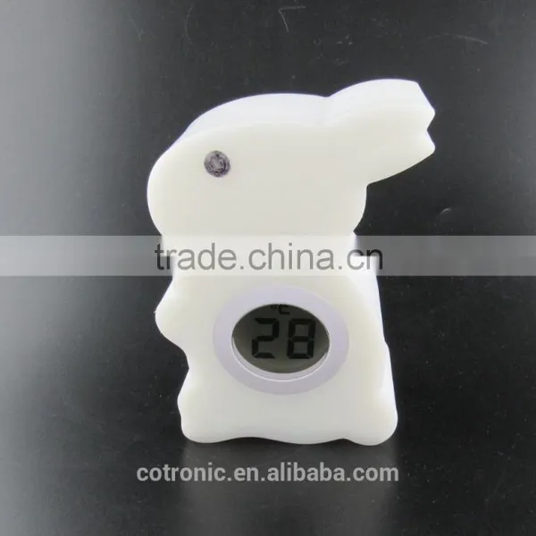 Rabbit Shape Room Thermometer Temperature Displayer LED Color Changing Night Light Lamp for Babies Kids Children photo-4