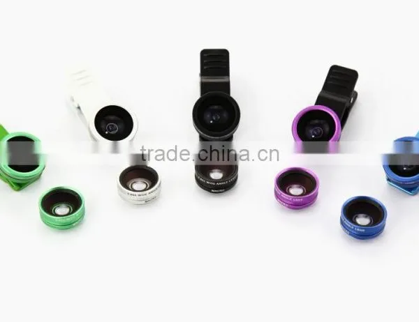3 in 1 0.65x Wide Angle Universal Clip180 Degree Fisheye Lens for Iphone Mobile Phone photo-2