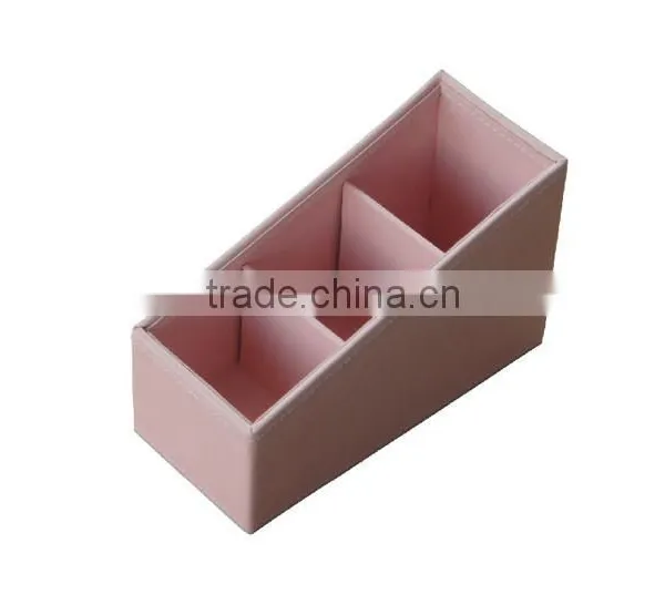 Pu Faux Leather Storage Holder , Remote Control Desk Organiser for Cosmetic Holder for Home and Office ,hotel in Daily Needs photo-2