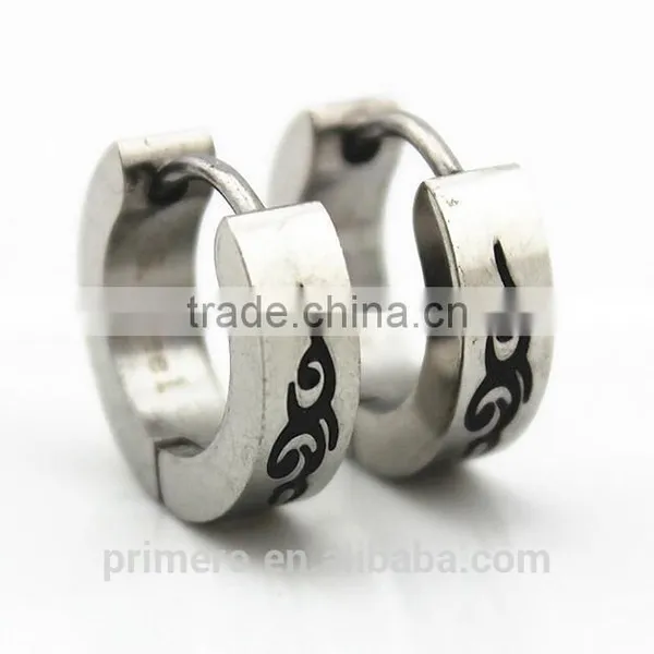 Men Women Stainless Steel Stud Earrings Small Circle Tattoo High Quality Fashion Jewelry photo-4