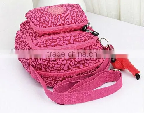 Wholesale Pink Cottton Fancy Cotton Shoulder Bags With Multi Pockets photo-5